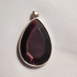 Purple Teardrop Stone Pendant